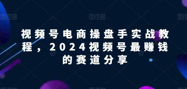 视频号电商实战教程，2024视频号最赚钱的赛道分享-天天有课网