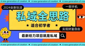 2024私域最新玩法，一部手机就可以操作-天天有课网