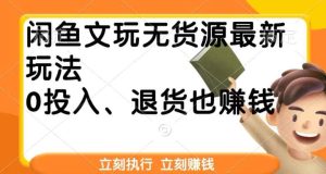 闲鱼文玩无货源最新玩法,退货也能赚钱-天天有课网