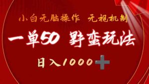 一单50块 野蛮玩法 不需要靠播放量 简单日入1000+游戏发行人之逆水寒-天天有课网