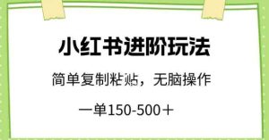 小红书进阶玩法，一单150-500+，简单复制粘贴，小白也能轻松上手【揭秘】-天天有课网