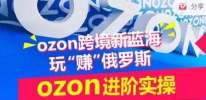 ozon跨境新蓝海玩“赚”俄罗斯,ozon进阶实操训练营-天天有课网