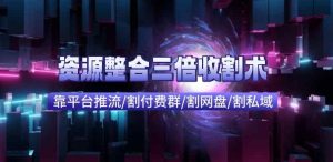 快手付费进群+网盘收割+引流私域_资源整合三倍收割术-天天有课网
