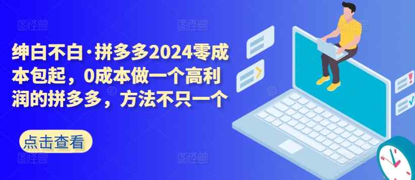 拼多多2024零成本包起，0成本做一个高利润的拼多多，方法不只一个-天天有课网