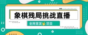 拆解象棋残局挑战直播，日入2K，搭配象棋软件， 象棋小白也能做的副业-天天有课网
