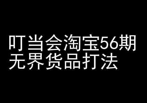 叮当会淘宝56期：无界货品打法-淘宝开店教程-天天有课网