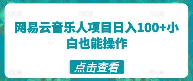 网易云音乐人项目日入100+小白也能操作-天天有课网