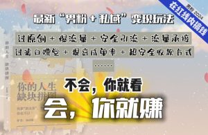 2024,“男粉+私域”还是最耐造、最赚、最轻松、最愉快的变现方式【揭秘】-天天有课网