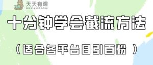 十分钟懂得各个平台节流阀，引流矩阵日引好几百自主创业粉！-天天有课网