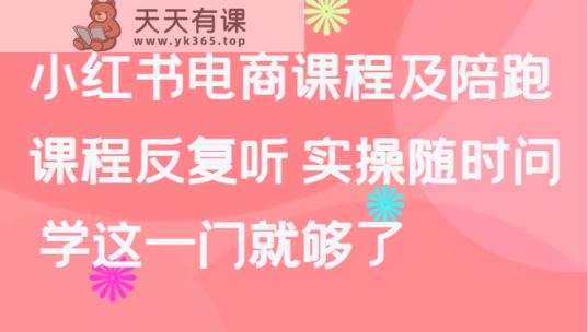 小红书电商课程及陪跑，课程反复听 实操随时问 学这一门就够了-天天有课网