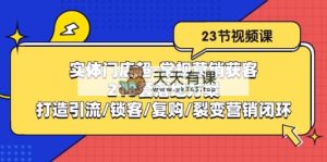 线下门店超-基本营销拓客：218套模式创新/打造出引流方法/蓄客/回购/裂变营销-天天有课网