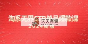 淘系 无界STB单品爆款课付费带动免费的核心逻辑，万相台无界关…-天天有课网