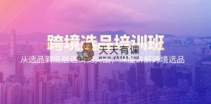 跨境电商选款培训机构：从选款到底层思维到实战演练，深层解读跨境电商选款-天天有课网