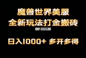独家首发魔兽世界美服自动式刷金打金，日入1000 ，简单容易实际操作，家庭保姆级课堂教学-天天有课网