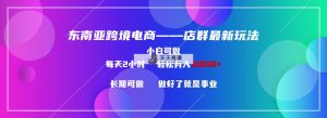 东南亚地区跨境电商电商店群新模式2—新手每日两个小时 轻轻松松10000-天天有课网