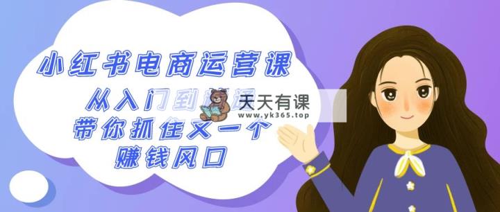 2024小红书的-网店运营课，实用教程，陪你把握住又一个挣钱出风口-天天有课网