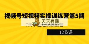 微信视频号小视频实操训练营第5期：7天懂得自媒体运营-天天有课网