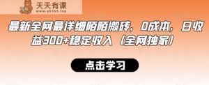 最新全网最详细陌陌搬砖，0成本，日收益300+稳定收入【揭秘】-天天有课网