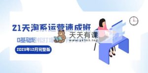 21天淘宝经营-短期培训班2023年12月完整篇：0基本轻轻松松打爆款，月收入N万-110堂课-天天有课网
