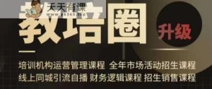 旺仔爸爸教培圈课程，同城引流自播方案-天天有课网