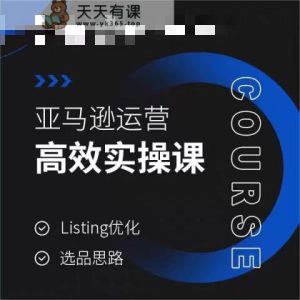 亚马逊运营高效实操课，Listing优化，选品思路-天天有课网