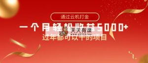 过春节都能够做的新项目，快手视频掘金队，一个月盈利5000 ，简易爆利-天天有课网