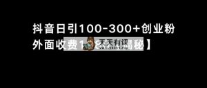 抖音吸粉自主创业粉单日100-300自主创业粉-天天有课网