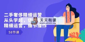 二手奢华细致经营从头学起，估价鉴定，细致经营，小细节实际操作-天天有课网