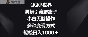 QQ小天地粉丝引流方法歪门邪道，新手没脑子实际操作，多种多样变现模式轻轻松松日入1000＋-暖阳网-中创网,福缘网,冒泡网资源整合-天天有课网