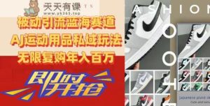 被动引流蓝海赛道，AJ运动用品私域玩法，无限复购年入百万【揭秘】-天天有课网