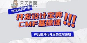 跨境电商产品研发设计秘笈CMF专业课:差异化竞争研发的底层思维-天天有课网