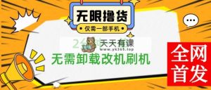 一部手机无尽撸0.01产品，2min一单，不用卸载掉手机刷机改机，新手也可以没脑子实际操作-天天有课网