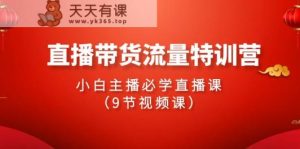 2024直播卖货总流量夏令营，新手网络主播必会视频课堂-天天有课网