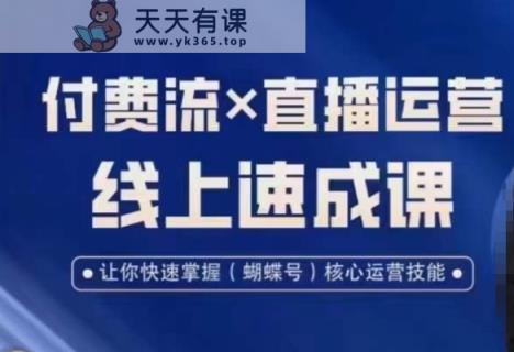 视频号付费流实操课程，付费流✖️直播运营速成课，让你快速掌握视频号核心运营技能-天天有课网