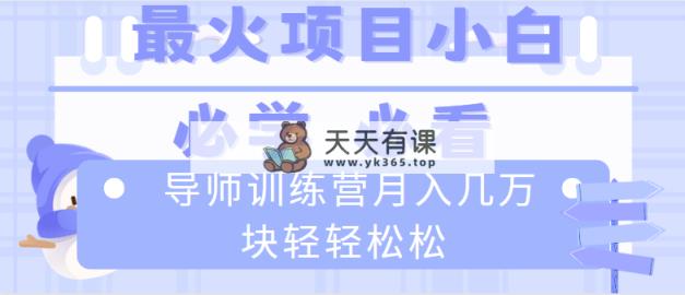 老师夏令营互联网技术最厉害的新项目没有之一，新手入门必会，月入2万 轻松-天天有课网