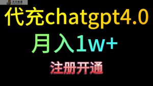 代充chatgpt4.0，日入500+，精准引流，暴力变现！-天天有课网