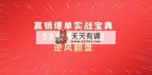 赢销打造爆款实际操作秘笈，58个打造爆款绝技，让二追三-天天有课网