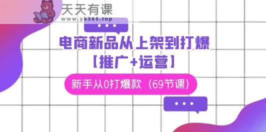 电商新品从上架到打爆【推广+运营】，新手从0打爆款-天天有课网