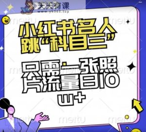 小红书名人跳“科目三”，只需一张照片流量日10w+【揭秘】-天天有课网