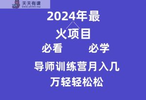 老师夏令营互联网技术最厉害的新项目没有之一,新手入门必会,月入3万 轻松-天天有课网