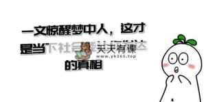 某微信公众号付费文章《一文 惊醒梦中人，这才是当下社会能让你发达的真相》-天天有课网