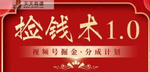 微信视频号掘金队分为方案 2024年平常人最后瀚海爆利拾钱新项目-天天有课网