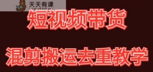 混剪去重短视频带货玩法,混剪搬运简单过原创思路分享-天天有课网
