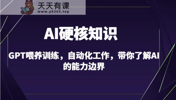 AI硬核知识-GPT喂养训练，自动化工作，带你了解AI的能力边界-天天有课网