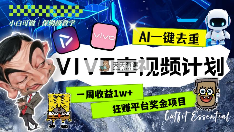 图片[1]-（8427期）一周盈利1w 的VIVO中视频伙伴，用AI一键去重，狂赚服务平台奖励金（实例教程 素材内容）-暖阳网-优质付费教程和创业项目大全