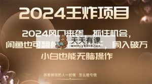 2024蓝海项目来临，把握机会，闲鱼平台也可以翻盘，日入过千，周入过万，新手…-天天有课网