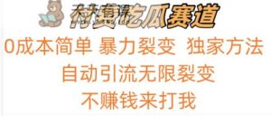 嗑瓜子付钱跑道，暴力行为无尽裂变式，0成本费，评测日入700 ！！！-天天有课网