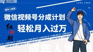 新手逆袭视频号分为方案风口期简自主创业让你可以月入了万!-天天有课网