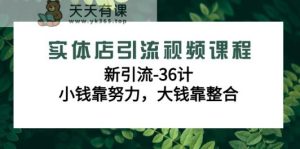 实体店引流在线课程，新引流方法-36计，一点钱靠勤奋，很多钱靠融合-天天有课网