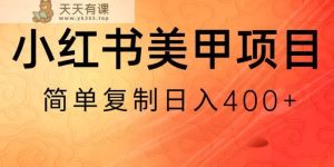 小红书搬砖项目,无货源美甲美睫,日入400一1000+【揭秘】-天天有课网